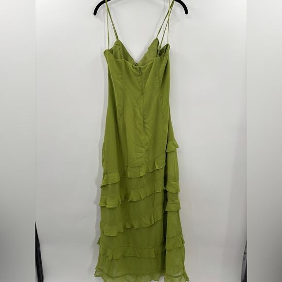 Bardot Cantara Ruffle Maxi Dress in Apple Green - Picture 6 of 6